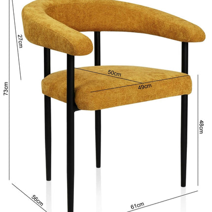 Dining Chair Stella with metal legs