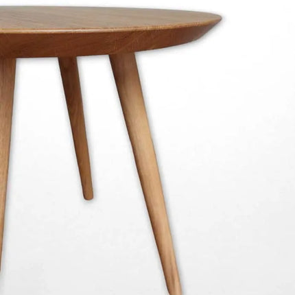 Round Oak Coffee Table Hub