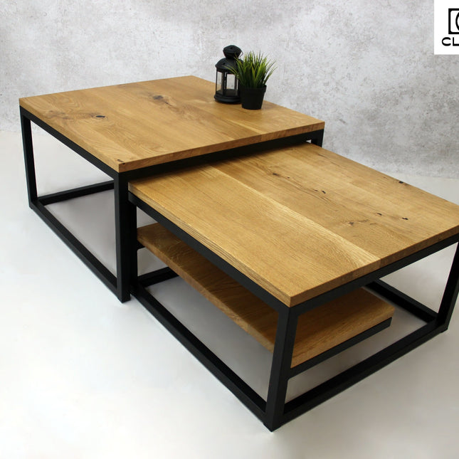 Oak double coffee table PULL