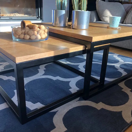 Double loft oak coffee table DUO
