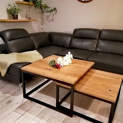Double loft oak coffee table DUO