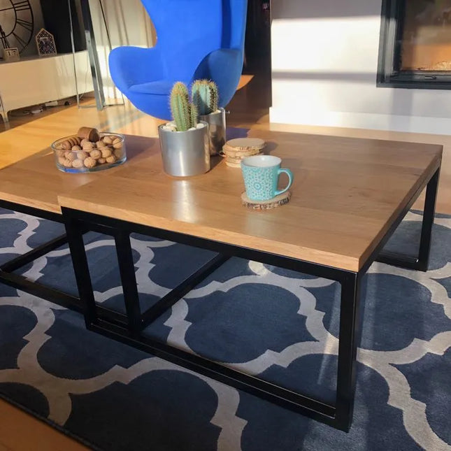 Double loft oak coffee table DUO