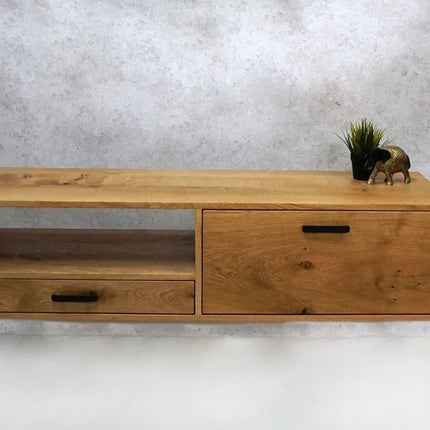 Oak loft hanging TV cabinet Angel