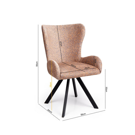 Dining chair Tessa with metal legs