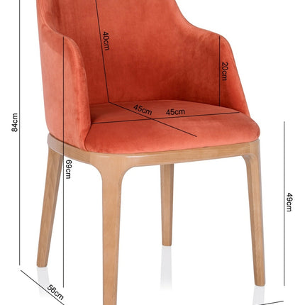 Dining chair Ava with armrest